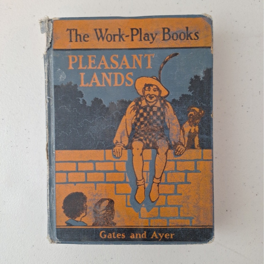 VTG 1932 THE WORK-PLAY BOOKS Pleasant Lands GATES HUBER Children's Reading Book